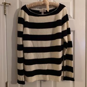 Ladies black/ white stripe sweater